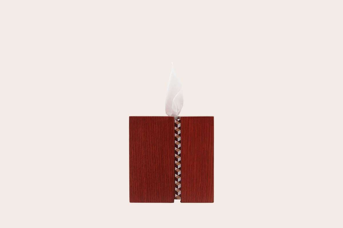 Funquetry Tissue Holder Square Red